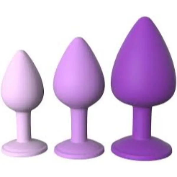 Pipedream Anal Pipedream Fantasy For Her 3Piece Silicone Her Little Gems Trainer Plug Set Purple