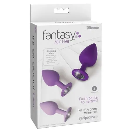 Pipedream Anal Pipedream Fantasy For Her 3Piece Silicone Her Little Gems Trainer Plug Set Purple