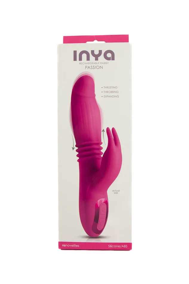 NS Novelties Vibrators NS Novelties INYA Passion Thrusting Expanding Rabbit Vibrator Pink