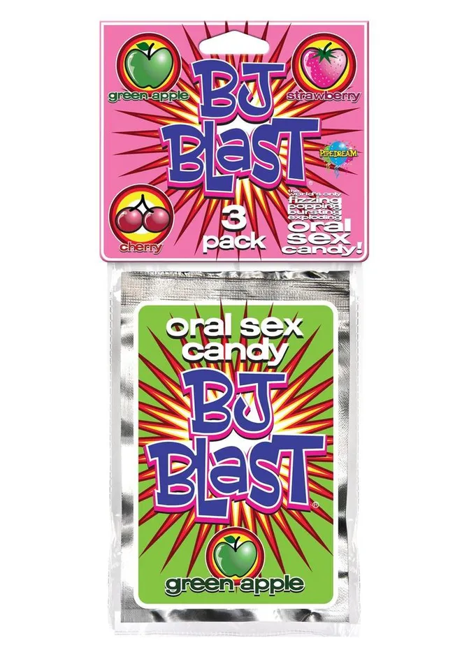 BJ Blast Oral Sex Candy 3 Pack Assorted Flavors Pipedream Enhancers