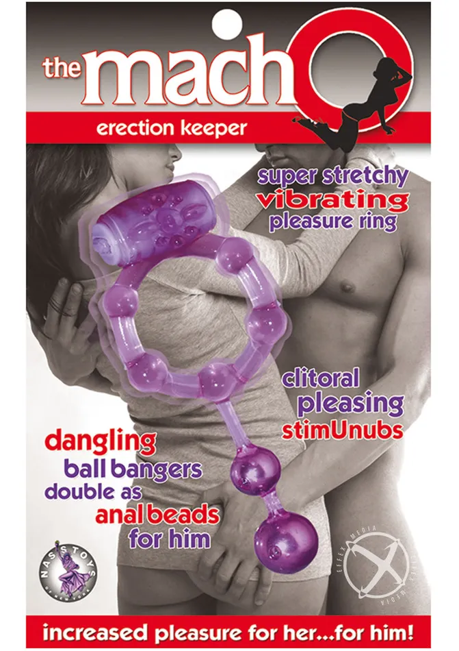Macho Male Sex Toys The Macho Erection Keeper Vibrating Cock Ring