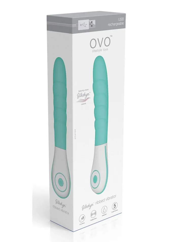 OVO Female Sex Toys OVO Silkskyn Rechargeable Silicone Ribbed Vibrator