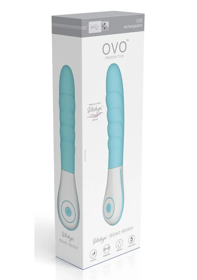 OVO Female Sex Toys OVO Silkskyn Rechargeable Silicone Ribbed Vibrator